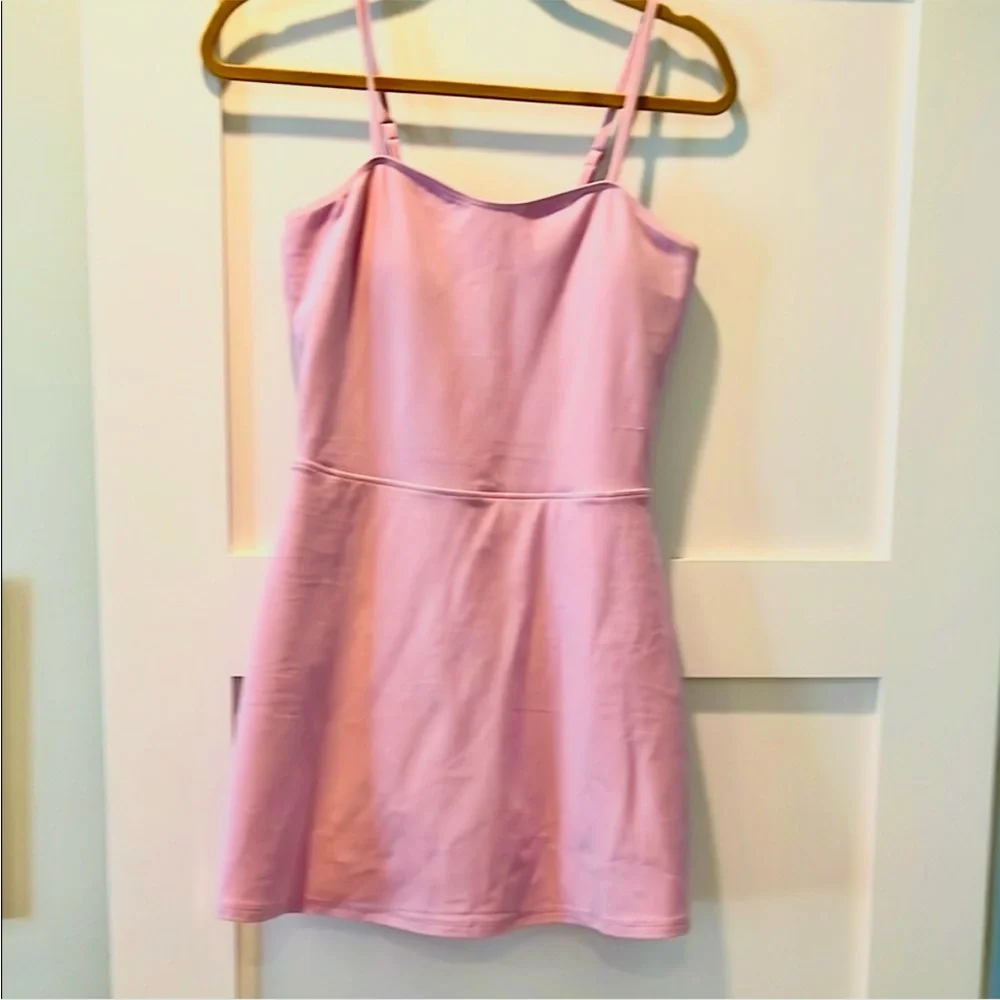ALO Light Pink Activewear dress with built in shorts and bra. Soft and comfy! - Picture 1 of 11